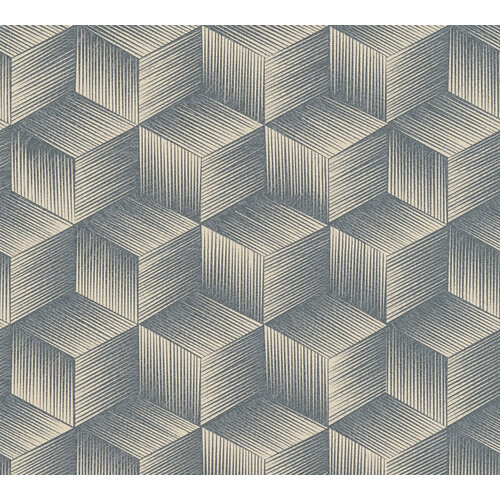AS Creation Natural Living - Blauw - Retro - 385063