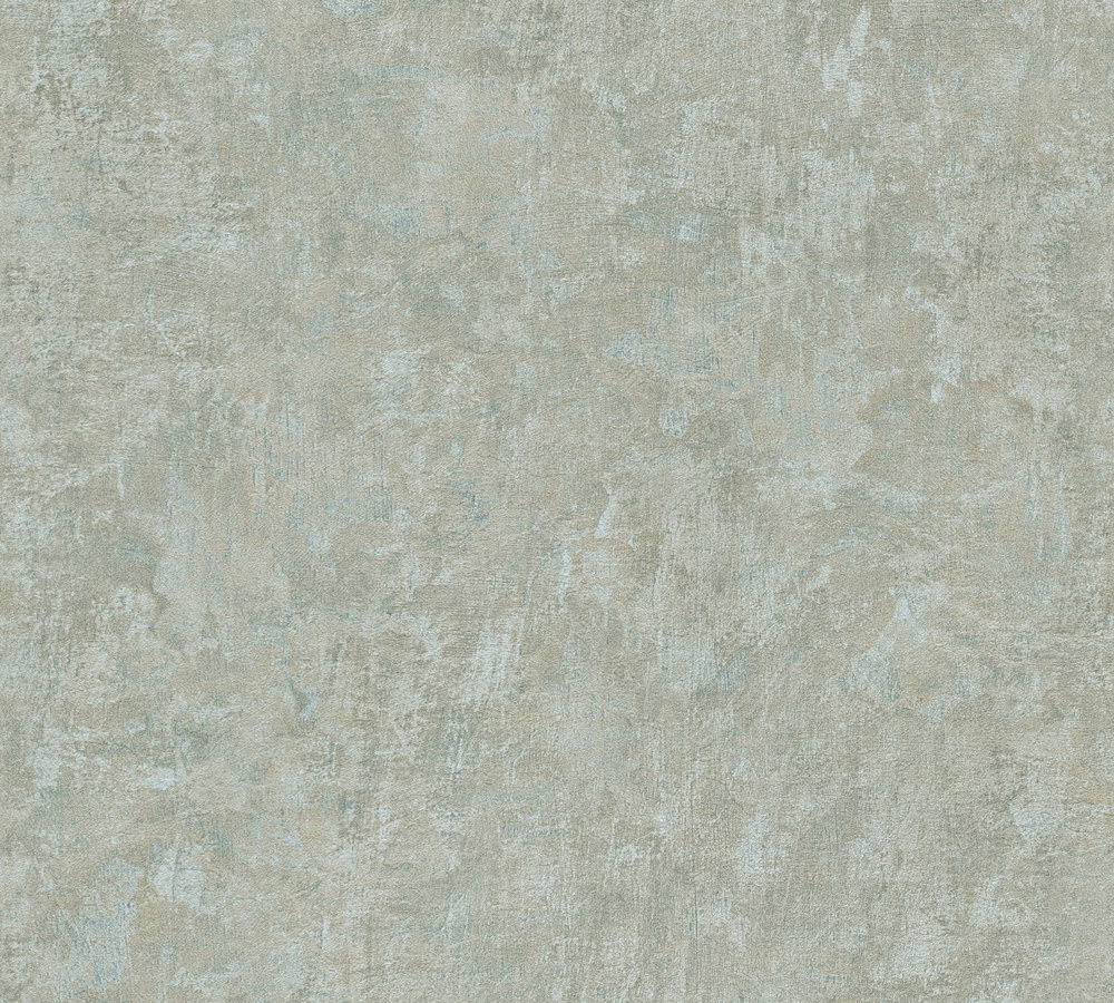 UNI BEHANG | Used look - Groen Blauw - A.S. Création Natural Living D`eco