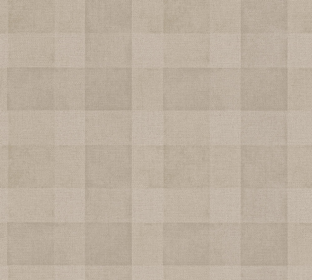RUITEN BEHANG | Geblokt - Bruin - A.S. Création Natural Living D`eco