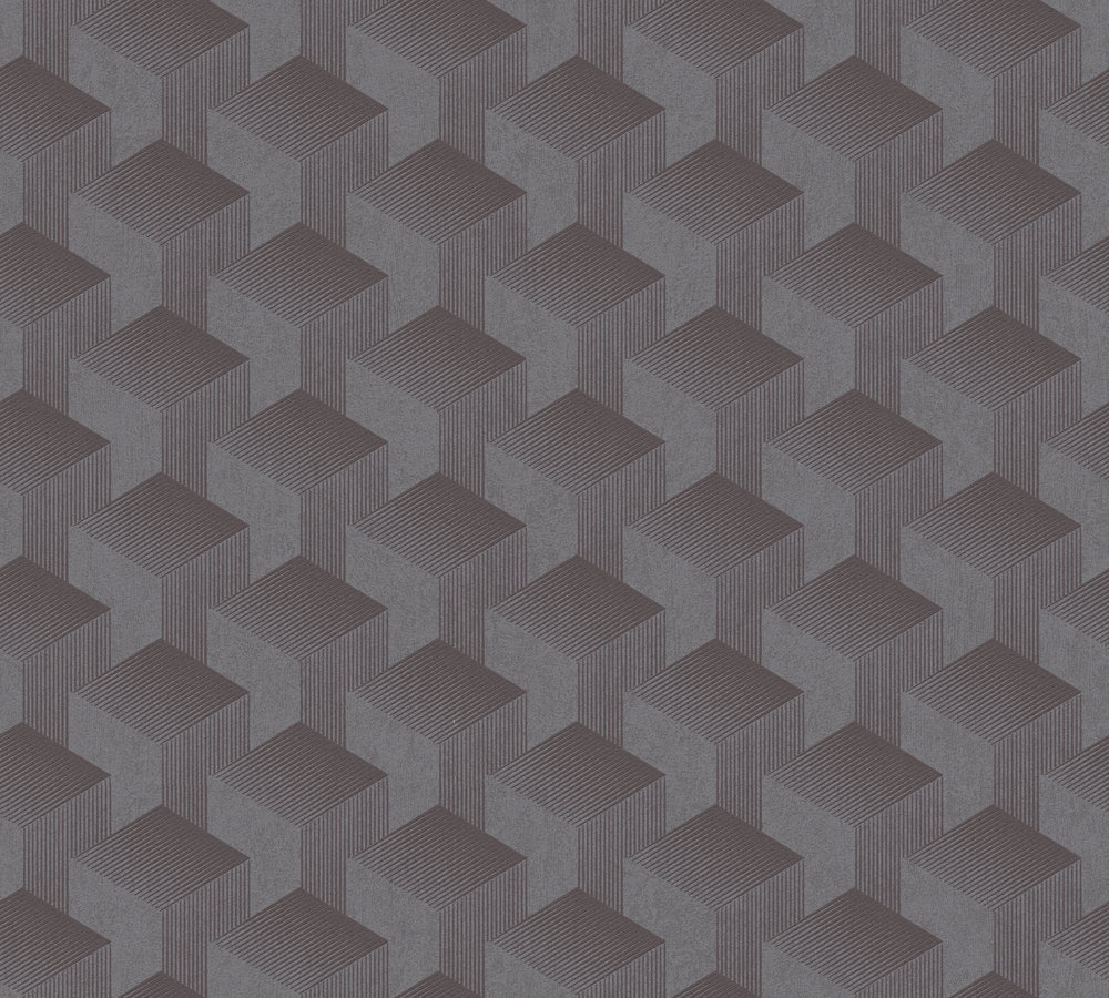 GRAFISCH BEHANG | 3D - donker grijs - A.S. Création Profitex 2