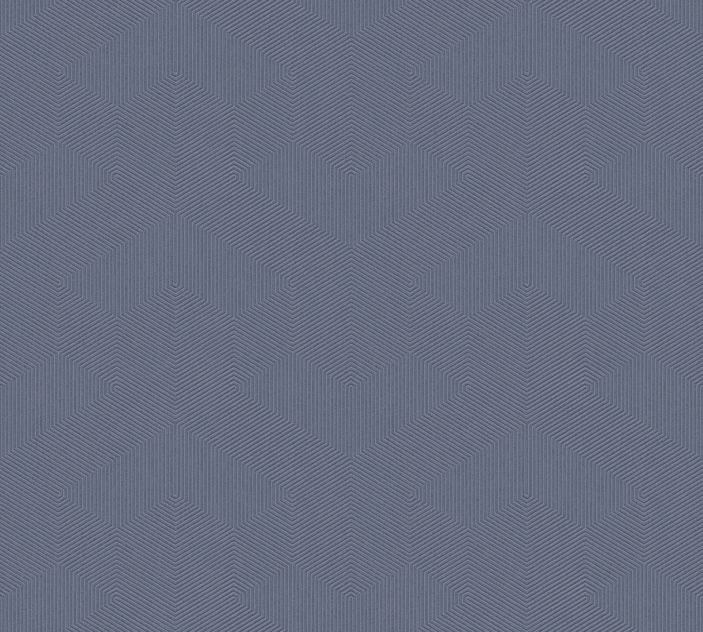 GRAFISCH BEHANG | Structuur - blauw - A.S. Création Profitex 2