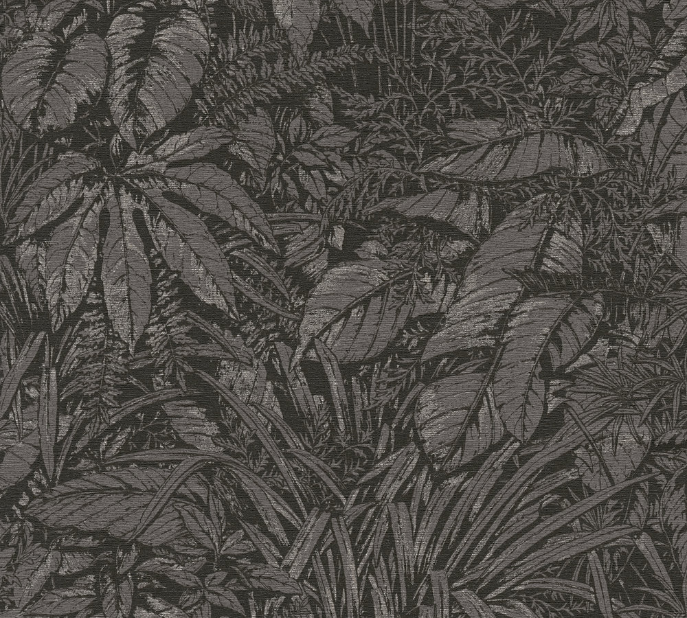 Livingwalls Smart Surfaces - Zwart - Floraal - 395606 afbeelding