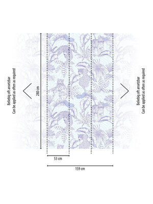 Livingwalls The Wall II - Lila - Tijger - 392031