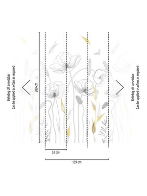 Livingwalls The Wall II - Wit - Planten Behang - 392121 Livingwalls The Wall II - Wit - Planten Behang - 392121