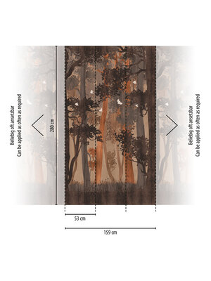 Livingwalls The Wall II - Blauw - Bomen - 392371 Livingwalls The Wall II - Blauw - Bomen - 392371