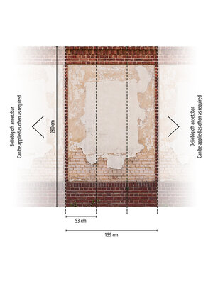 Livingwalls The Wall II - Bruin - Steenlook - 392391