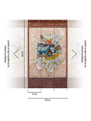 Livingwalls The Wall II - Bruin - Stenen Muur - 392401