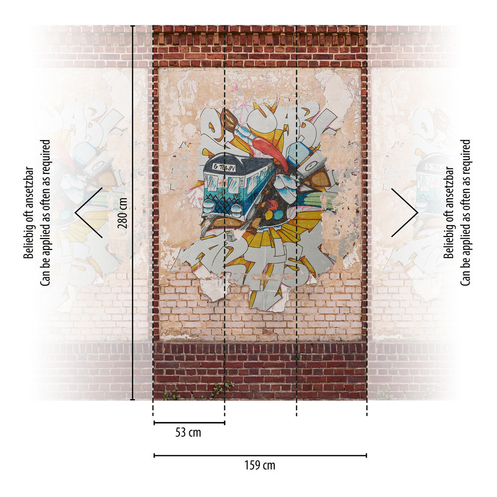 Livingwalls The Wall II - Bruin - Stenen Muur - 392401 afbeelding