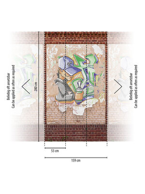 Livingwalls The Wall II - Bruin - Stenen Muur - 392411