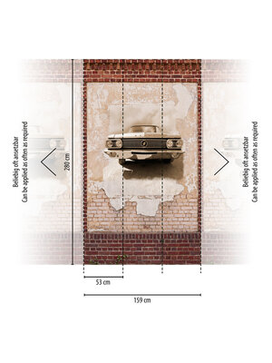 Livingwalls The Wall II - Bruin - Stenen Muur - 392431