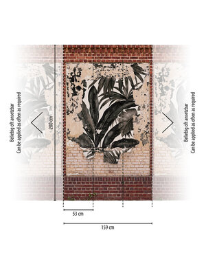 Livingwalls The Wall II - Bruin - Stenen Muur - 392451