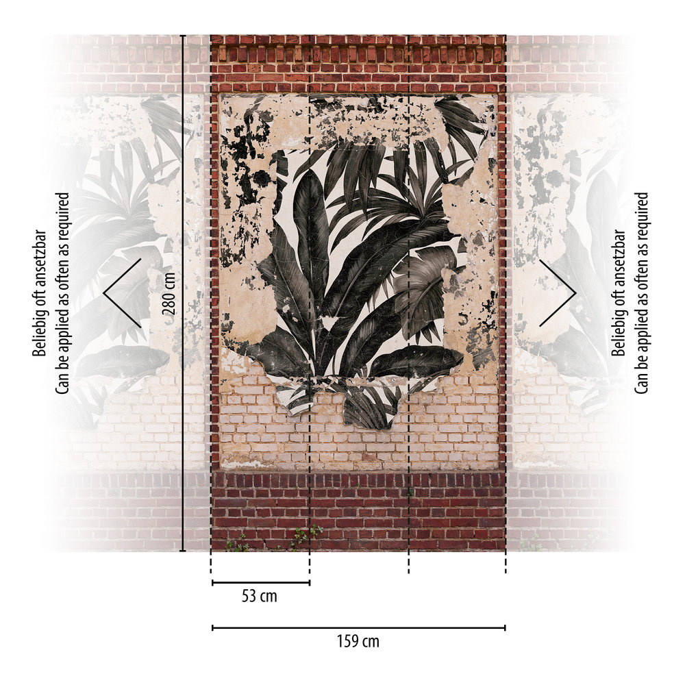 Livingwalls The Wall II - Bruin - Stenen Muur - 392451 afbeelding