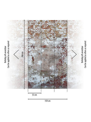 Livingwalls The Wall II - Beige - Steenlook - 392501