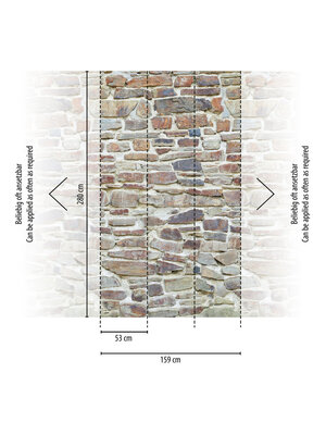 Livingwalls The Wall II - Beige - Stenen Muur - 392511