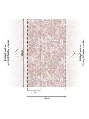 Livingwalls The Wall II - Rose - Planten Behang - 393161 Livingwalls The Wall II - Rose - Planten Behang - 393161