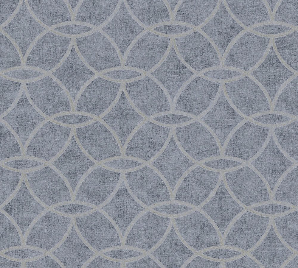 GEOMETRISCH DESIGN BEHANG | Grafisch - blauw grijs - "Architects Paper" A.S. Création Villa