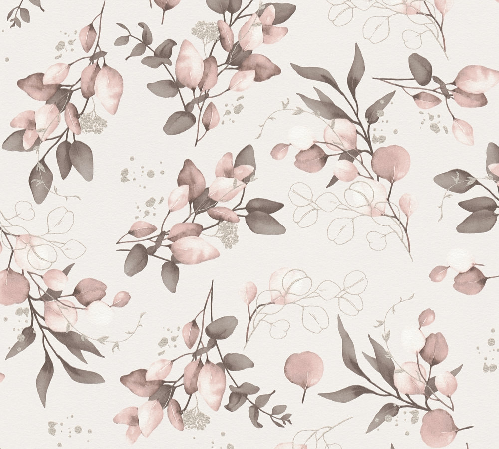 EUCALYPTUS TAKKEN BEHANG | Engelse Style - Roze Goud Bruin - A.S. Création Pure Elegance