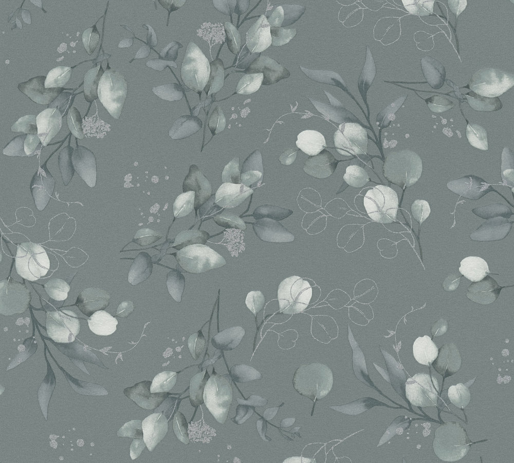 EUCALYPTUS TAKKEN BEHANG | Engelse Style - Groen Zilver - A.S. Création Pure Elegance