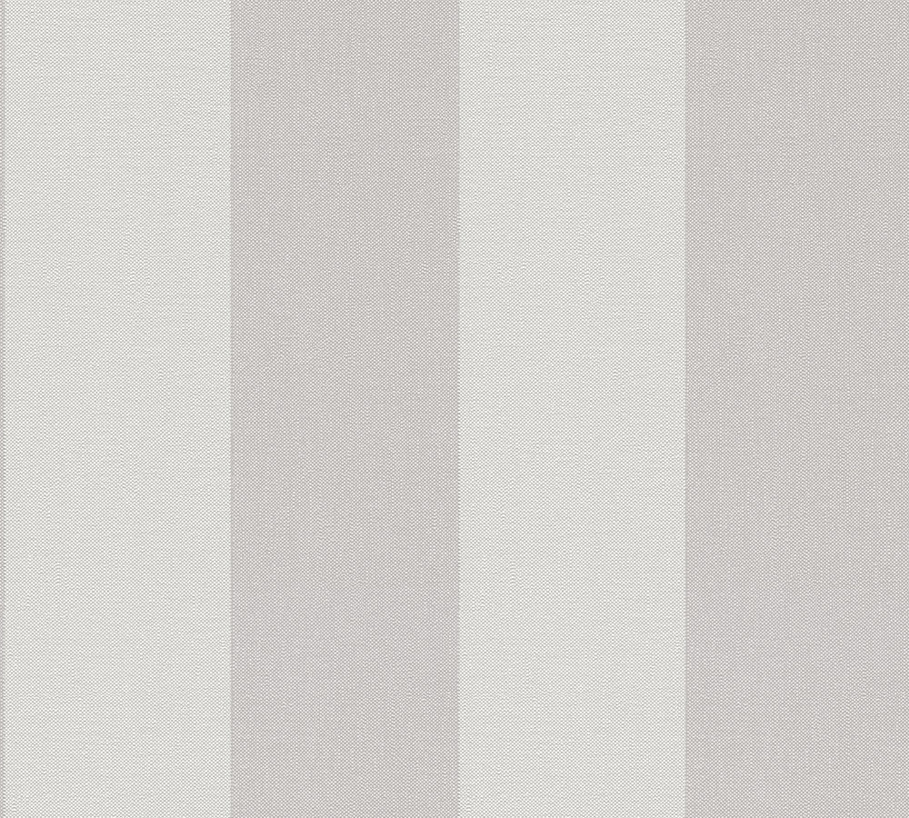STREPEN BEHANG | Linnenstructuur - Beige Creme Grijs - A.S. Création Pure Elegance