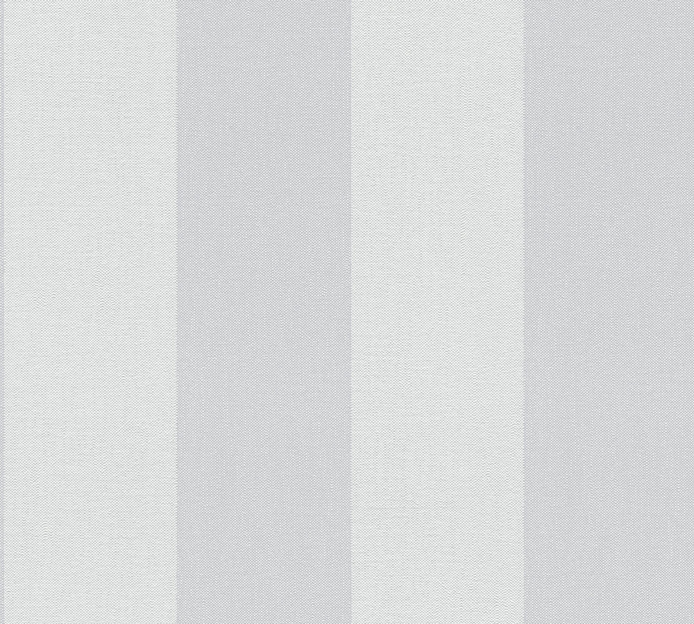 STREPEN BEHANG | Linnenstructuur - Grijs Wit - A.S. Création Pure Elegance