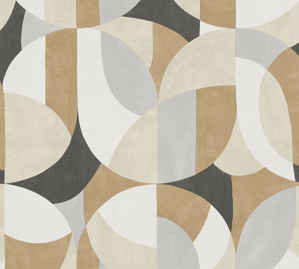 GRAFISCH BEHANG | Abstract - Wit Beige Zwart Grijs Bruin - A.S. Création French Affair