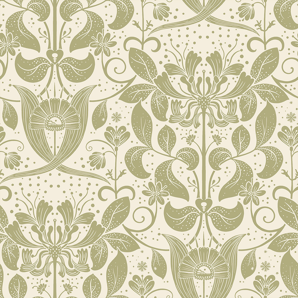 Dutch Wallcoverings Hjärterum - Berit - Beige afbeelding