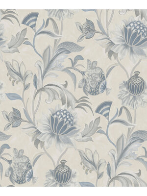Dutch Wallcoverings Arabesque - Cecelia Blue Dove - Beige/Blauw Dutch Wallcoverings Arabesque - Cecelia Blue Dove - Beige/Blauw