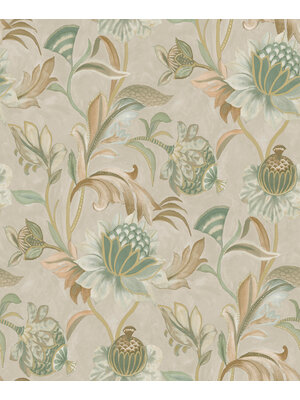 Dutch Wallcoverings Arabesque - Cecelia Beige Green - Beige/Groen Dutch Wallcoverings Arabesque - Cecelia Beige Green - Beige/Groen
