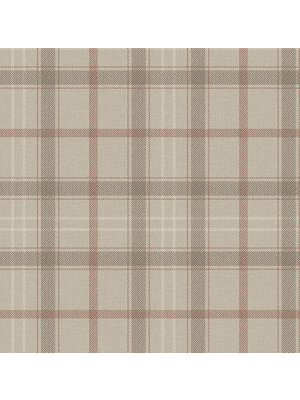 Dutch Wallcoverings Sauvage Ruit - Beige/Rood Dutch Wallcoverings Sauvage Ruit - Beige/Rood