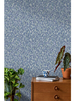 Dutch Wallcoverings Amazonia - Saram Texture Navy - Blauw