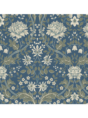 Dutch Wallcoverings British Heritage Bloem - Blauw Dutch Wallcoverings British Heritage Bloem - Blauw