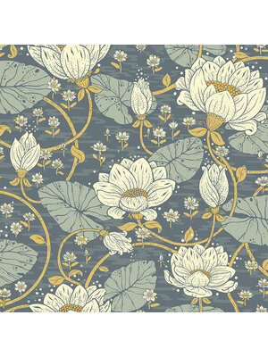 Dutch Wallcoverings Hjärterum - Eva - Blauw Dutch Wallcoverings Hjärterum - Eva - Blauw