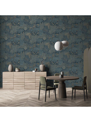 Dutch Wallcoverings Khalili - Mirissa Blue - Blauw