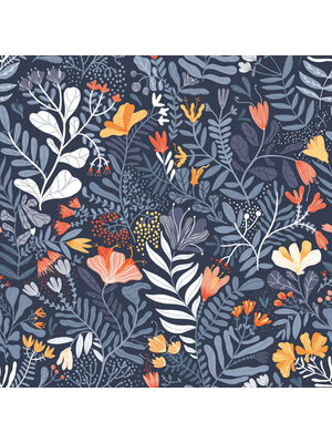 Dutch Wallcoverings Lina - Brittsommar Dark Blue - Blauw