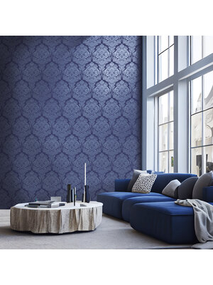 Dutch Wallcoverings New Tekko Medaillon - Blauw Dutch Wallcoverings New Tekko Medaillon - Blauw