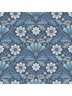Dutch Wallcoverings Sunnano - Klockrike Blue - Blauw
