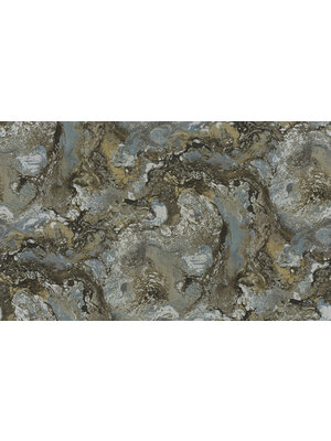 Dutch Wallcoverings Carrara Best - Blauw/Goud