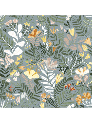 Dutch Wallcoverings Fägring - Brittsommar - Blauw/Grijs