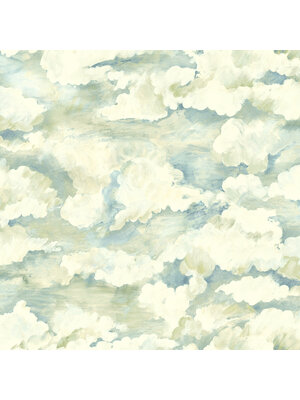 Dutch Wallcoverings Arboretum - Sora Soft Aqua - Blauw/Groen Dutch Wallcoverings Arboretum - Sora Soft Aqua - Blauw/Groen