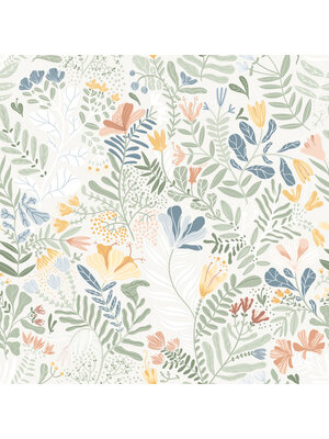 Dutch Wallcoverings Fägring - Brittsommar - Blauw/Groen