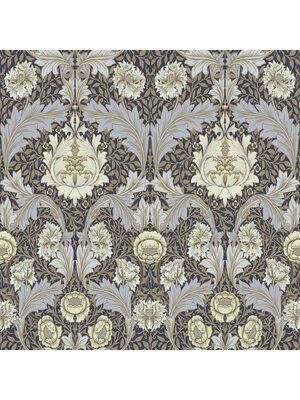 Dutch Wallcoverings Hidden Treasures 2 -Myrtle Blue/White - Blauw/Wit