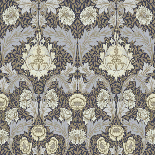 Dutch Wallcoverings Hidden Tr2 -Myrtle Blue/White - Blauw/Wit