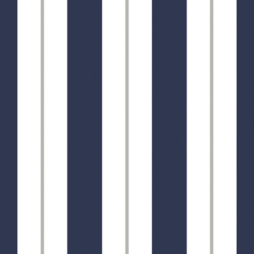 Dutch Wallcoverings Joy - Strepen - Blauw/Wit/Grijs