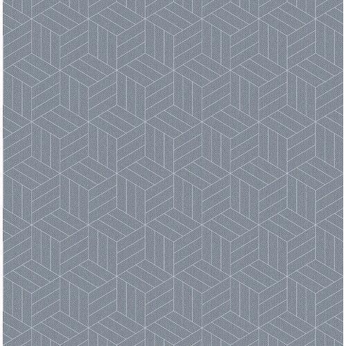Dutch Wallcoverings Euphorie - Dessin - Blauwgrijs/Zilver