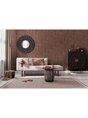 Dutch Wallcoverings Khalili - Macrame Maroon - Bordeaux