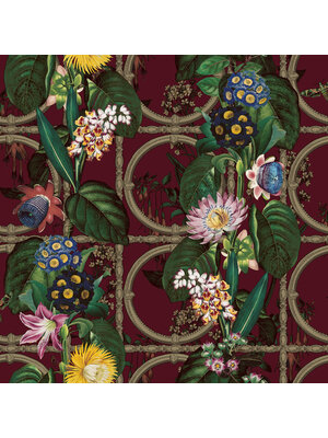 Dutch Wallcoverings Cascading Gardens - Alata - Burgundy
