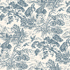 Dutch Wallcoverings Arboretum - Natoru Navy Cream - Creme/Blauw
