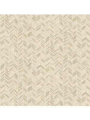 Dutch Wallcoverings Euphorie - Visgraat - Creme/Goud