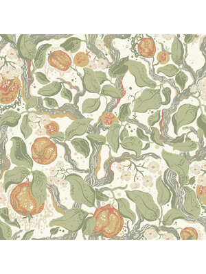 Dutch Wallcoverings Fägring - Kart - Donkergroen