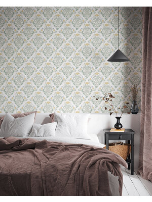 Dutch Wallcoverings Klara & Tove - Frodas Yellow - Geel Dutch Wallcoverings Klara & Tove - Frodas Yellow - Geel